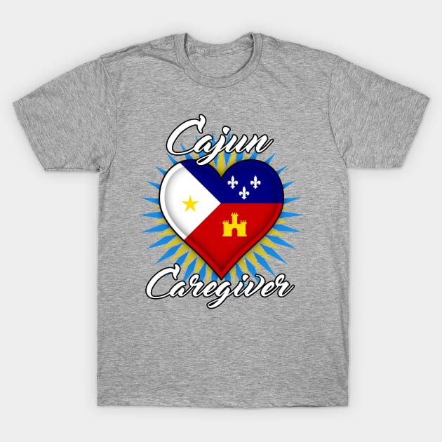 Cajun Caregiver (white font) T-Shirt by WCN Store